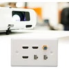 Annadue hdmi sieninė plokštė, 6 prievadų ethernet sieninė plokštė su 3 x hdmi, 1 x tv f tipo ir 2 x cat 6 rj45 tinklo av sienine plokšte, skirta namų hdtv, ethernet sieninis lizdas