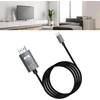 Annadue usb c į hdmi kabelis 4k 1.8m, type c į hdmi kabelis, suderinamas su thunderbolt 3, skirtas mate 20, galaxy s9/s8, book 2/go, p30 ir kt. (juodas)