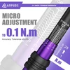 Anpuds sukimo momento raktas 1/4 colio, 1–25 nm sukimo momento raktas dviračiui ir motociklui su 0,1 nm mikro instrukcijomis, dviguba kryptis 72 dantų galvutė, ± 3% paklaidos tikslumas dviračių priežiūrai