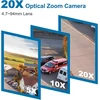 Anpviz 5mp Ptz Poe lauko stebėjimo kamera, Hd Poe lauko kamera, 20x optinis priartinimas, žmonių/automobilių aptikimas, automobilių sekimas, su mikrofonu, Ir naktinis matymas, judesio aptikimas, atspari oro sąlygoms, H.265 (u)