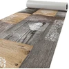 Anro virtuvinis kilimėlis bėgikas virtuvės bėgimo takelis grindų bėgimo takelis medžio rudos spalvos širdies meilės plaunamas 200 x 50 cm
