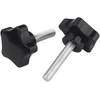 Ansiedio M6 žvaigždinis varžtas su žvaigždės formos rankena, varžtai su rankenėle staklėms, M6 x 12 mm, 5 vnt.
