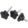 Ansiedio M6 žvaigždinis varžtas su žvaigždės formos rankena, varžtai su rankenėle staklėms, M6 x 12 mm, 5 vnt.