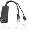 Anvision 2 vnt. 5v Gigabit Poe skirstytuvas Usb Type C 48v į 5v 2.4a adapteris, atitinka Ieee 802.3af