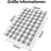 Aoczes medvilninis kilimas, skalbiamas plokščio audimo kilimas svetainei 120 x 180 cm trumpo plauko kilimas Buffalo Plaid medvilninis austas pilkas baltas languotas vidaus lauko kilimas valgomajam miegamajam balkonui