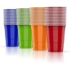 Aoluxlm plastikiniai, 52 puodelių rinkinys, spalvingi daugkartinio naudojimo plastikiniai puodeliai 480 ml / 16 oz vakarėliams, stovyklavimui, gimtadieniui, kepsninei, kalėdoms