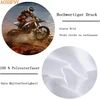 Aoxhfnv 3d motociklo antklodės užvalkalas, motokroso patalynės komplektas, motociklų lenktynių antklodės užvalkalas su pagalvės užvalkalu paaugliams, ekstremalus sportas (200 x 200 cm, raudonas)