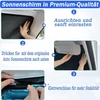 Apsauga nuo saulės automobilio priekinio stiklo vidui, automobilio apsauga nuo saulės priekiniam stiklui 140 x 70 cm, apsauga nuo saulės priekiniam stiklui iš vidaus, priekinio stiklo apsauga nuo saulės, sulankstoma daugumai transporto priemonių, visureig
