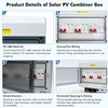 Apsauga nuo viršįtampių pv dc izoliatoriaus jungiklis apsauga nuo žaibo grandinės pertraukiklis pv sistema 2 stygų 2 įėjimai 2 išėjimai, dc 1000v 2 kontaktų 40a 20-40ka apsauga nuo saulės įtampos, saulės pv jungties dėžutė ip65 atspari vandeniui