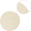 Apskriti austi padėkliukai su 8 medvilniniais 38 cm padėkliukais ir 11 cm padėkliukais, karščiui atsparūs plaunami padėkliukai virtuvės valgomojo stalui (beige)