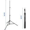 Apšvietimo stovas 260 cm aliuminio, 2 vnt.