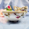 Apvali salotinė 13 cm Róża Złota Romantica Chodzież Malcer porcelianas