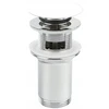 Aqbau didelis klik-klak išleidimo kamštis 5/4″ mova ir perpildymas, keramika, baltas