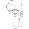 Aqbau® įmontuojamas muilo dozatorius praustuvo losjono dozatorius indų ploviklio dozatorius (aukso spalvos)