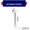 Aqbau inkarinis smailus takelio kabliukas batuto tvirtinimo detalėms stiprus metalinis 5 vnt. rinkinys