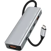 Arceli usb c hub 3.2, 5-in-1 doko stotis usb c (2 usb c doko stotys, 2 usb šakotuvai), 1 dc-in 5v type-c maitinimo prievadas, usb c skirstytuvas, suderinamas su 15 serija, g-alaxy s24, pad pro/air ir kt.