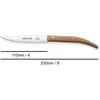 Arcos stalo peilis - kepsnių peilis - nitrum nerūdijančio plieno ašmenys 110 mm - abs micarta rankena, ruda spalva