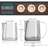 Arendo - Pieno ąsotis, nerūdijantis plienas, 600 ml - Pieno putų ąsotis - Pieno ąsotis - Pieno графинas - Nerūdijantis plienas - Pieno putojimui - Galima plauti indaplovėje - Matavimo skalė - Barista Cappuccino Latte