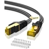 Ariskeen Cat 8 Ethernet tinklo kabelis, 12 m, plokščias, 40gbps