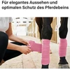 Arklių bintai iš fliso su velcro užsegimu, flisiniai arklio bintai rinkinyje iš 4 su praktišku laikymo krepšiu (šetlando ponis (shetty), rožiniai)