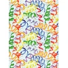 Arkraft 3 dovanų pakavimo lakštai 90 x 65 cm fsc popierius su streamer dizainu gimtadienio dovanai