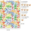 Arkraft 3 dovanų pakavimo lakštai 90 x 65 cm fsc popierius su streamer dizainu gimtadienio dovanai