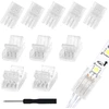Aroidful 10 dalių led jungtis 3 kontaktų 10 mm led juostos greita jungtis prailginimo laidams ir juostoms sujungti su atsuktuvu