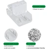 Aroidful 10 Led juostų jungčių rinkinys, 2 kontaktų Led adapterio jungtis, 10 mm Led juostos jungiamasis kabelis, skirtas Smd 5050/3528 Led juostai su atsuktuvu
