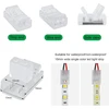 Aroidful 10 Led juostų jungčių rinkinys, 2 kontaktų Led adapterio jungtis, 10 mm Led juostos jungiamasis kabelis, skirtas Smd 5050/3528 Led juostai su atsuktuvu