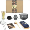 Artcome japoniškas matcha arbatos rinkinys, matcha dubuo su snapeliu, matcha šluotelė, arbatos semtuvėlis, šluotelės laikiklis, matcha miltelių indelis, rankų darbo matcha ceremonijos rinkinys japonams