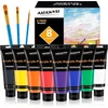 Artkunst akrilinių dažų rinkinys 8 x 120 ml, akrilinių dažų rinkinys, greitai džiūstantys, atsparūs vandeniui ir šviesai, idealūs drobėms, popieriui ir audiniams