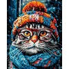 Artventura Piešimas pagal skaičius 40x50 ant rėmo Artimento Katė su kepure