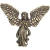 Aruva Ceramics Alipis angelo ornamentai, angelo torto viršūnė, kupidono angelo figūrėlės, miniatiūrinės fėjų figūrėlės, mažos angelo statulėlės, san arcangel statula, sargo angelo statula, šv. statula, fėjų sodo reikmenys, auksinis žalvaris
