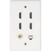Automagnetola Ashata 6 prievadų hdmi koaksialinio ethernet sieninė plokštė, 4 hdmi prievadai, rj45 ethernet tinklo koaksialinis ir tv f galvutės prievado medijos sieniniai lizdai, suderinami su cat5 cat5e cat6 kabeliu