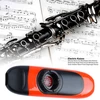 Asixxsix kazoo 11cm profesionalus elektrinis kazoo mažas nešiojamas kazoo rinkinys, lengvai naudojamas profesionalus kazoo su garso nuėmimu, 5 kazoo membranos gitarai, ukulele (oranžinis)