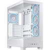 Asus A31 Plus Tg Argb Baltas Atx Pc korpusas - su iš anksto įdiegtais Argb ventiliatoriais - stiklinis priekinis skydelis - suderinamas su paslėptų prievadų pagrindine plokšte - 360 mm radiatoriai - 380 mm vaizdo plokštės - baltas