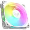 Asus Tuf Gaming Tr120 Argb standartinis baltas korpuso ventiliatorius, vieno vieneto pakuotė (120 mm Pwm Pc ventiliatorius, 2000 aps/min, 3,3 mm H2o, 77,4 Cfm oro srautas, 16 individualiai valdomų Rgb šviesos diodų, baltas)