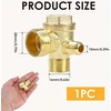 Atbulinis vožtuvas kompresoriui 3 krypčių sriegis 20 x 16 x 10 mm vyriškas kompresoriaus atsarginių dalių 3 krypčių žalvarinis oro kompresorius su vyrišku sriegiu