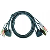 Aten 2l-7d02u kabelis 2 x 3.5mm, Dvi-d, Usb A, Usb B 1,8 m