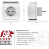Atgalinės atskaitos laikmačio lizdas - laikmačio jungiklis - lizdo laikmatis - mechaninis laikmatis - energiją taupantis lizdas - ventiliatoriaus šildytuvui - 240 v - 3840 w - energiją taupantis - baltas