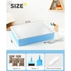 Atmini smėlio piešimo šviesos dėžė vaikams su 4 pakuotėmis natūralaus smėlio padėklų rinkiniu vaikams, smėlio sensorinis žaislas nuo 3 metų (mėlynas)