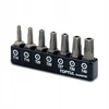 Atsuktuvų antgalių bitų rinkinys 1/4'' 7 vnt. torx su skyle toptul
