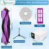Attemart J15 Pro Ultra atsarginė dalis, skirta Eureka J15 Pro Ultra robotui-siurbliui, priedų rinkinys: 1 pagrindinis šepetys, 4 filtrai, 4 valymo šluostės, 4 dulkių maišeliai, 6 šoniniai šepečiai, 1 valymo šepetys, 20 vnt.