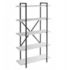 Atviras metalinis stovas-lentyna industrial loft stiliaus knygoms Nevka, baltas
