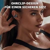 Atvirų ausų bluetooth belaidės ausinės su oro kaulų laidumo technologija, ausies segtuko kaulinio garso sportinės ausinės, belaidės ausies segtuko ausinės su oro kaulų laidumu, prisegamos kaulinės ausinės