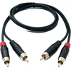 Audio Rca kabelis 2x Rca, 100 cm, juodas