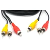 Audio/video Rca kabelis 1.5m, 3xrca (vyras-vyras), juodas