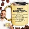 Auksinis puodelis premium smegenų vadovas juokinga dovana paaukštinimas bosui
