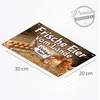 Aukštos kokybės aliuminio dibond ženklas su Uv apsaugine danga "fresh Eggs From the Land" 300 x 200 mm stačiakampis ženklas, spalvotas, su skylėmis