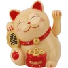 Ausla laimingas katinas, mojuojantis katinas, 14 cm, elektrinė mojuojanti ranka, maneki neko mojuojantis katinas, sėkmės simbolis dekoruojant priėmimą, namus, automobilį